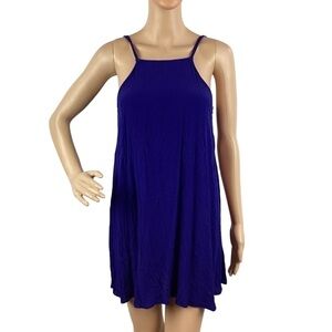 Staring at Stars Mini Dress Size M Blue Strappy